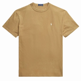 Polo Ralph Lauren Classic Fit Jersey Crewneck T-Shirt Light Rustic Tan Todays Trending Deals