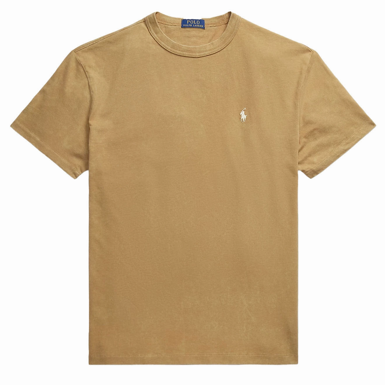 Polo Ralph Lauren Classic Fit Jersey Crewneck T-Shirt Light Rustic Tan Todays Trending Deals