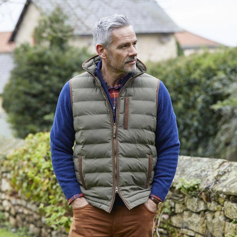 Exclusive Online Deal Deal of the Day Alan Paine Calsall Mens Lightweight Insulated Gilet - Olive