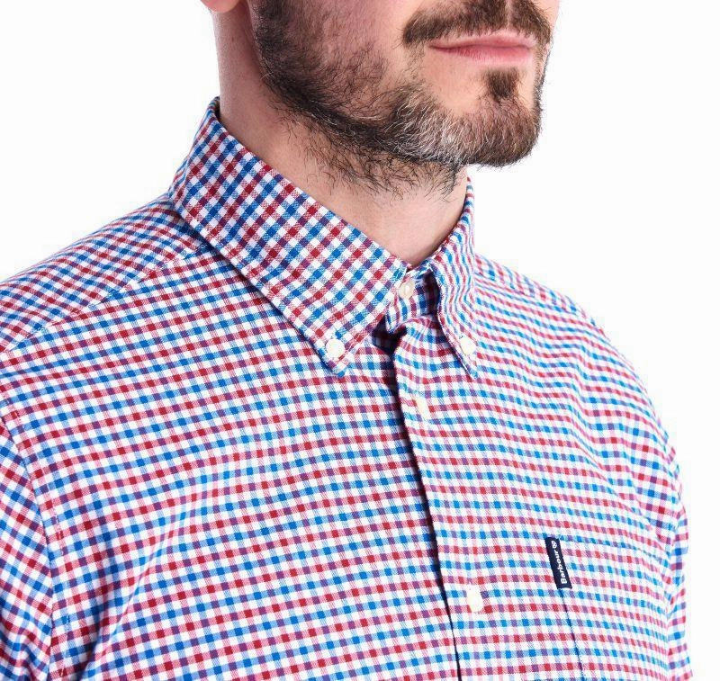 Barbour Gingham 11 Tailored Mens Shirt - Red Special Occasion Discount Hot Discount Deal