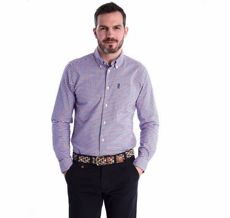 Hot Item Clearance MustHave Clearance Barbour Gingham 11 Tailored Mens Shirt - Red