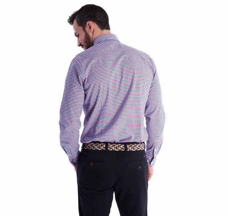Barbour Gingham 11 Tailored Mens Shirt - Red Special Surprise Sale Todays Special Picks
