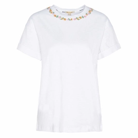 Mega Savings Now Trending Offer Today Barbour Longfield Ladies T-Shirt - White