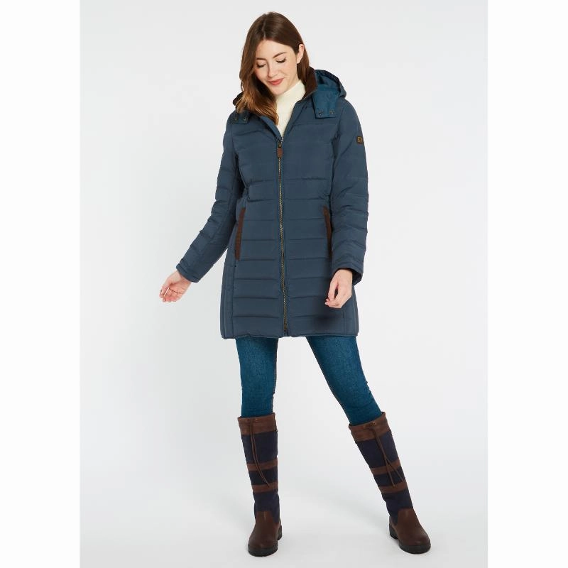Dubarry Ballybrophy Ladies Down Coat - Steel Limited Edition Offer