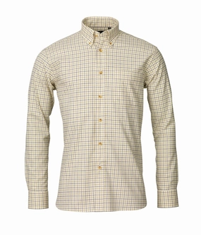 Laksen Parker Mens Tattersall Shirt - Khaki/Navy Grab Save Today