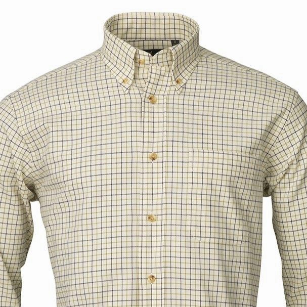Laksen Parker Mens Tattersall Shirt - Khaki/Navy Trending Now Discount