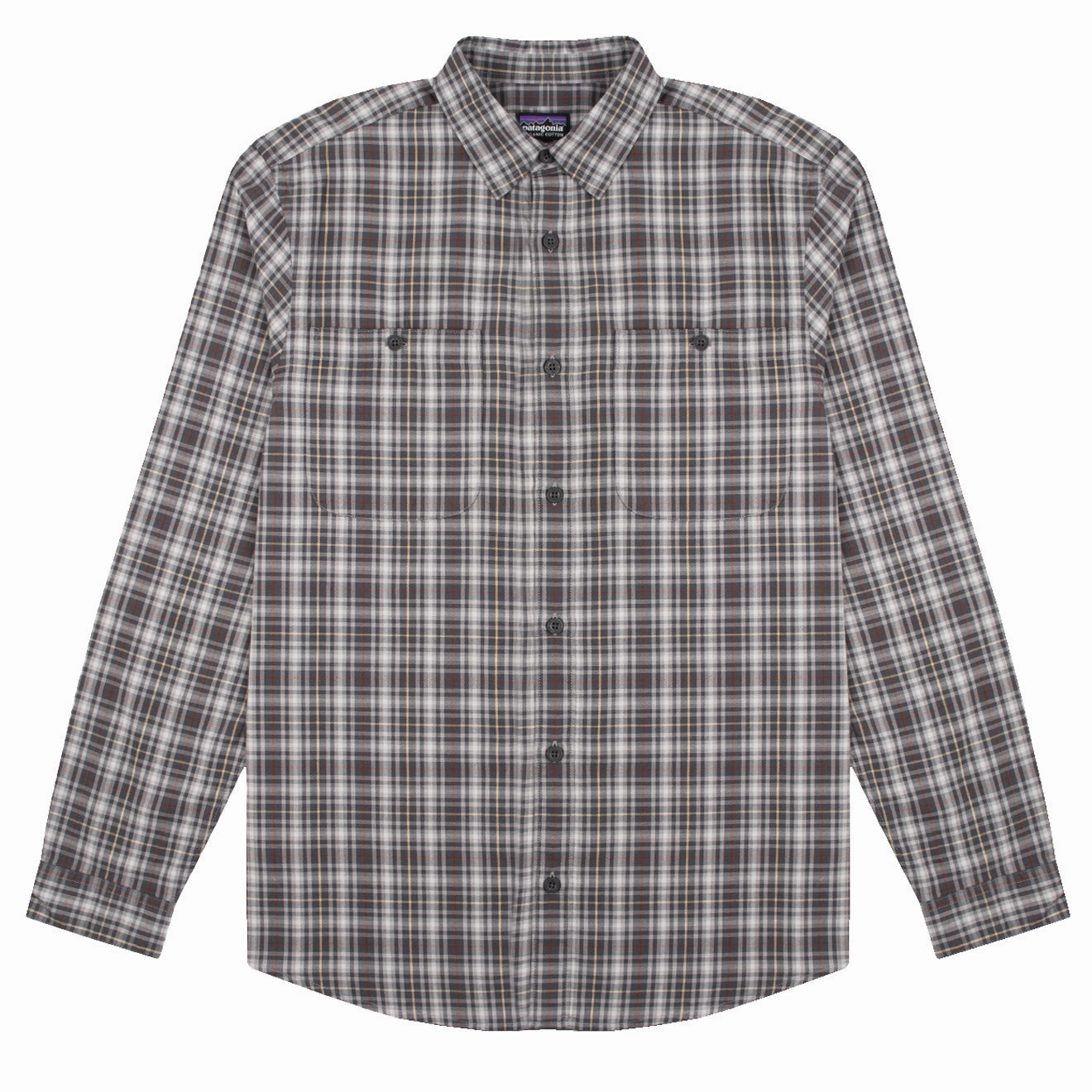 Patagonia L/S Pima Cotton Shirt Fractures / Forge Grey Clearance Alert Now Best Deal Today