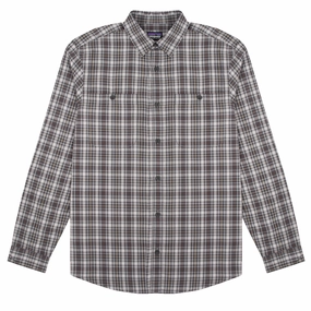 Patagonia L/S Pima Cotton Shirt Fractures / Forge Grey Save Today Event Dont Miss This Steal