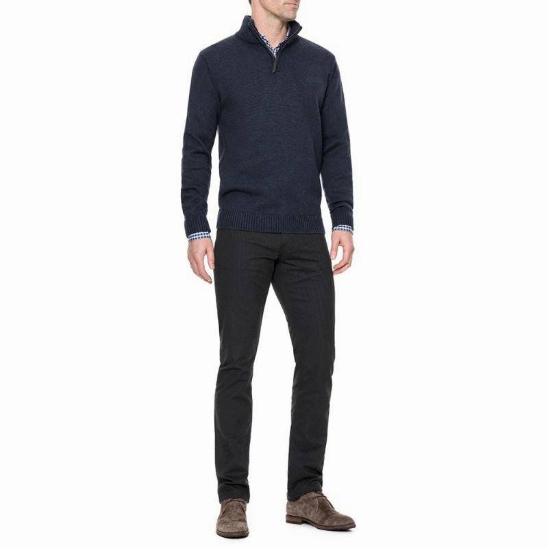 Save More Now Gift Ideas Galore Rodd & Gunn Merrick Bay Mens 1/4 Zip Jumper  - Ink