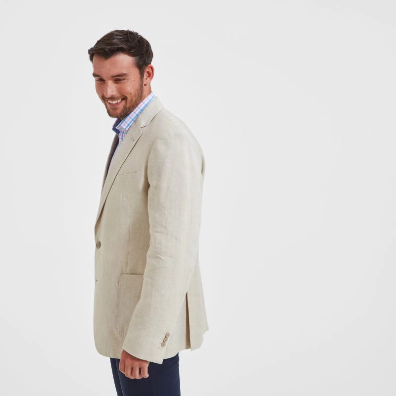 Shop Grab Now Exclusive Online Discount Schoffel Linen Mens Blazer - Stone