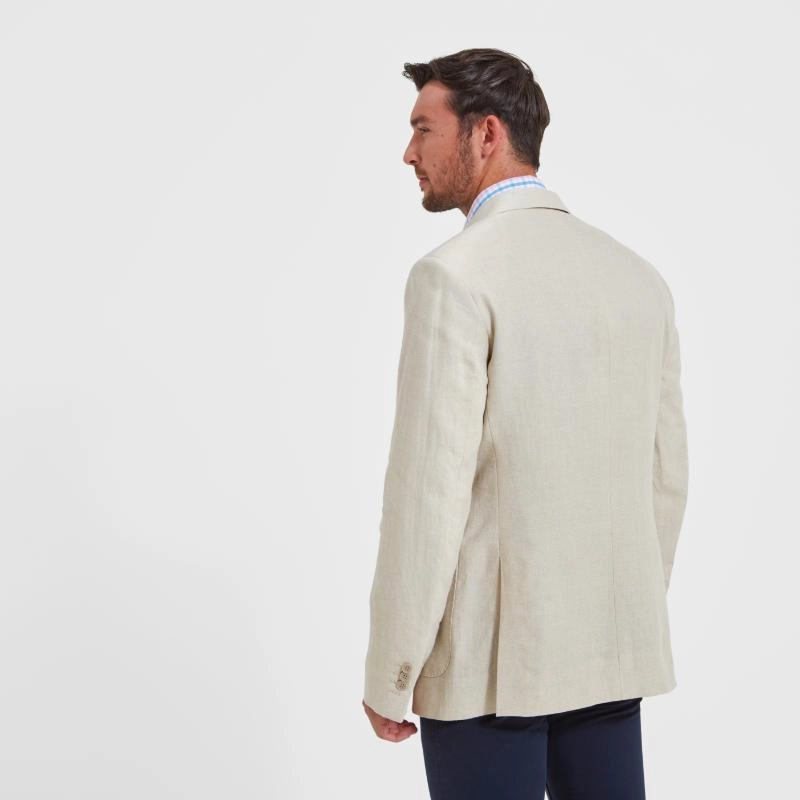 Schoffel Linen Mens Blazer - Stone Grab the Deal Now
