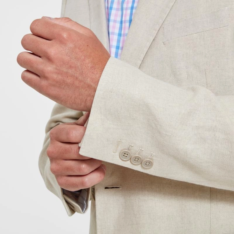 Shop Grab Savings Mega Sale Now Schoffel Linen Mens Blazer - Stone