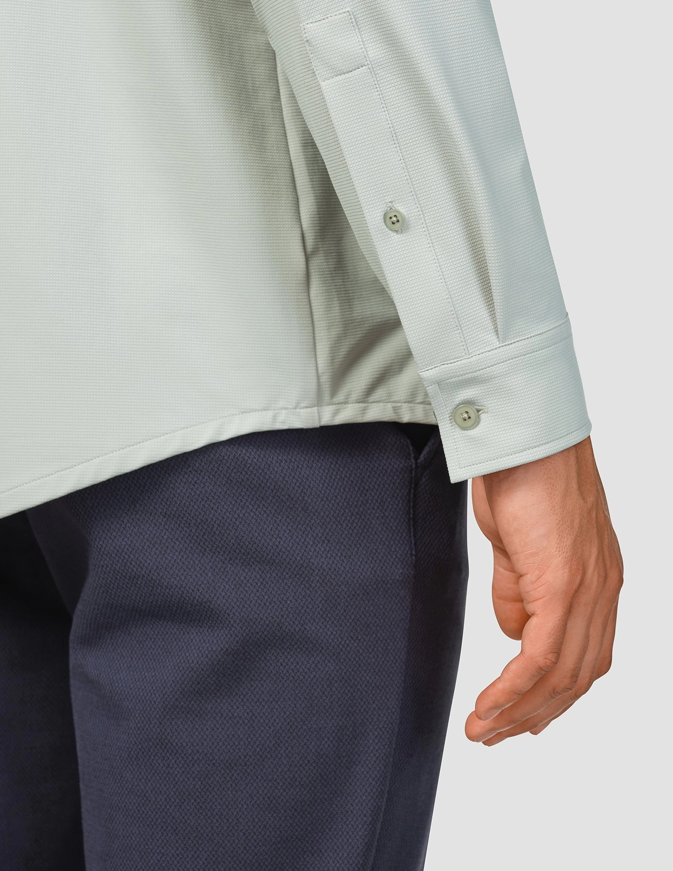 Travel Shirt Mint Grey Regular Special Occasion Discount