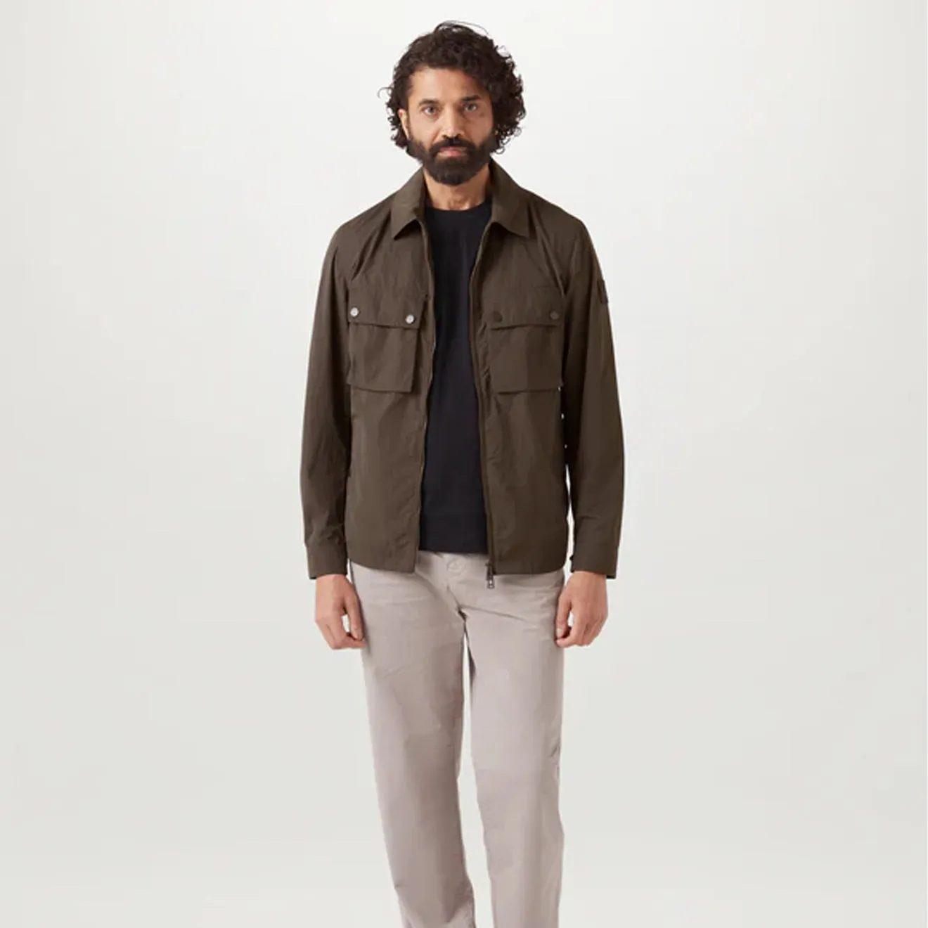 Belstaff Tourer Overshirt Army Olive Daily Clearance Deal Shop Grab Offer