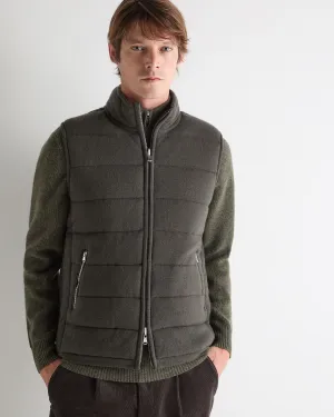 Men'S Mall Cashmere Gilet Arabica Khaki Green Todays Hot Savings Exclusive Holiday Deal