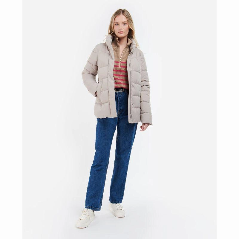 Online Exclusive Savings Clearance Sale Barbour Cecilia Ladies Quilted Jacket - Earl Grey/Rosewood