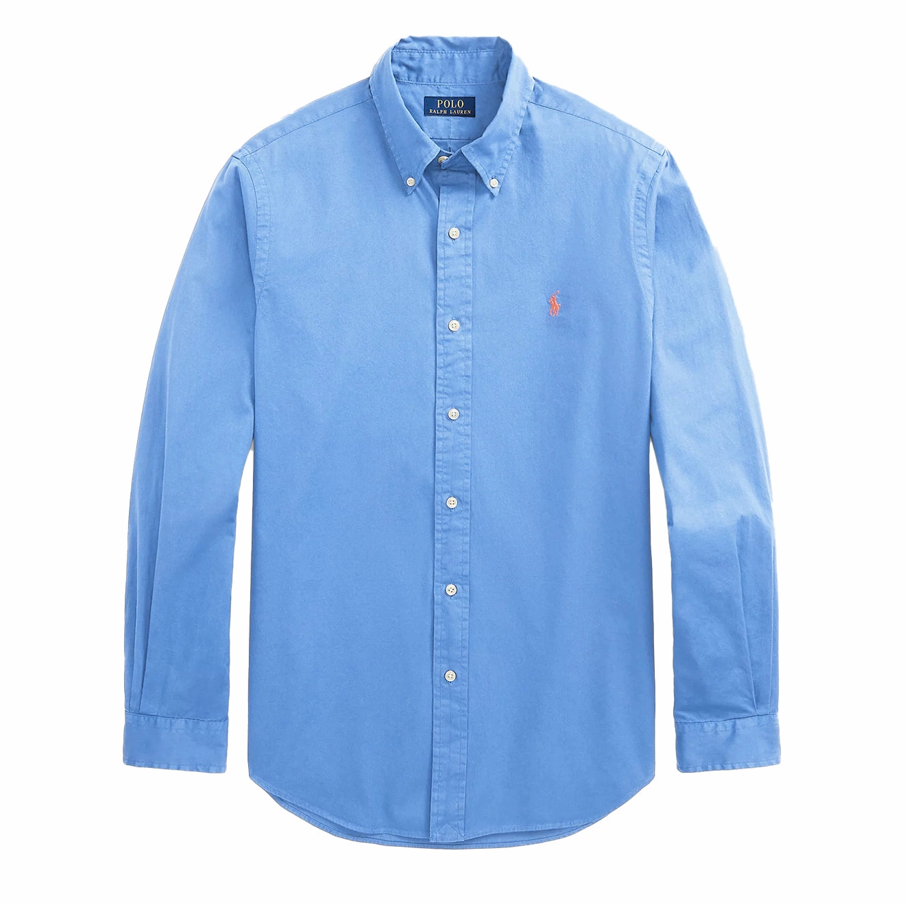 Polo Ralph Lauren Garment Dyed Chino L/S Shirt Camp Blue Hot Deals Today