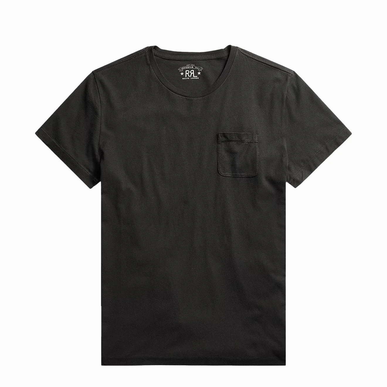 Rrl By Ralph Lauren Jersey Pocket T-Shirt Faded Black Canvas Hot Item Clearance