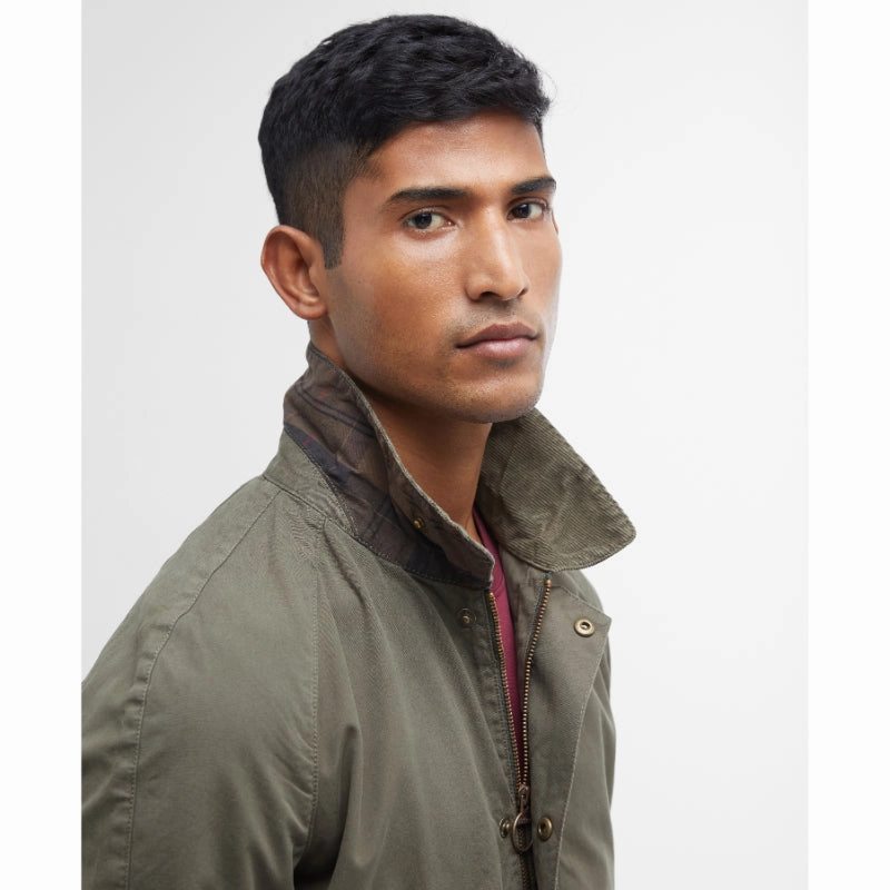 Barbour Ashby Mens Casual Jacket - Olive Hot Deals Today Price Drop Today