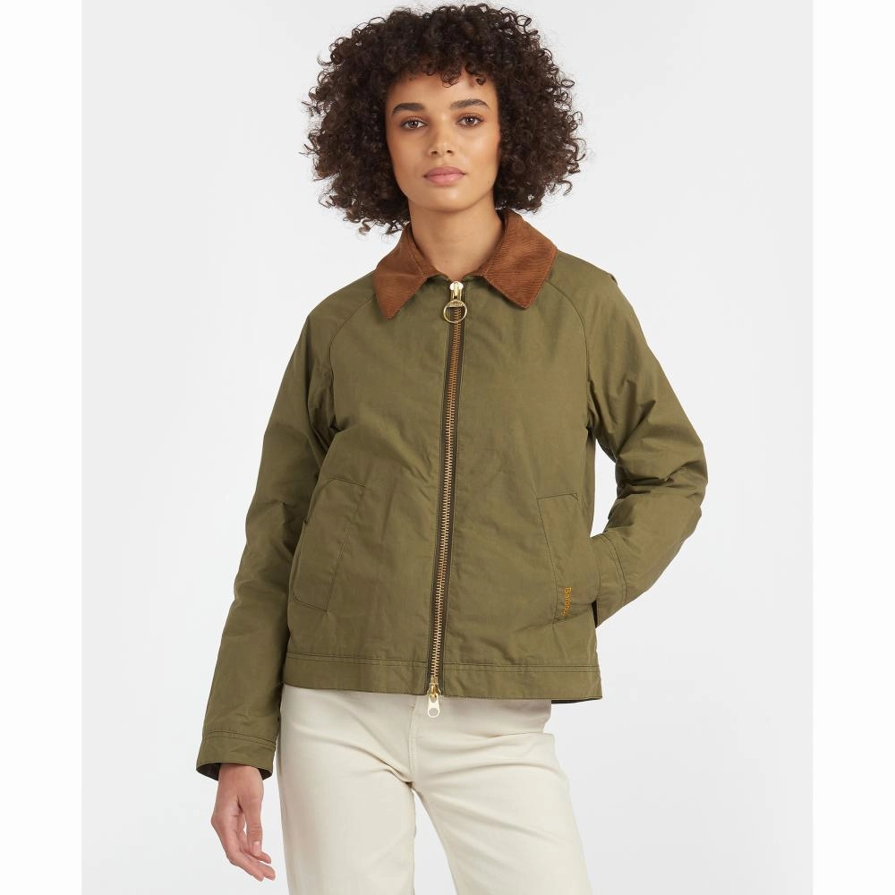 Barbour Campbell Showerproof Ladies Jacket - Olive/Classic Price Slash Today Daily Hot Deal