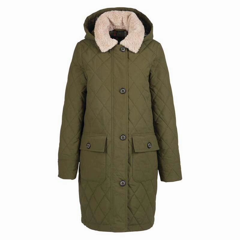 Mega Online Discount Today Only Savings Barbour Fox Ladies Quilted Jacket - Olive/Ancient