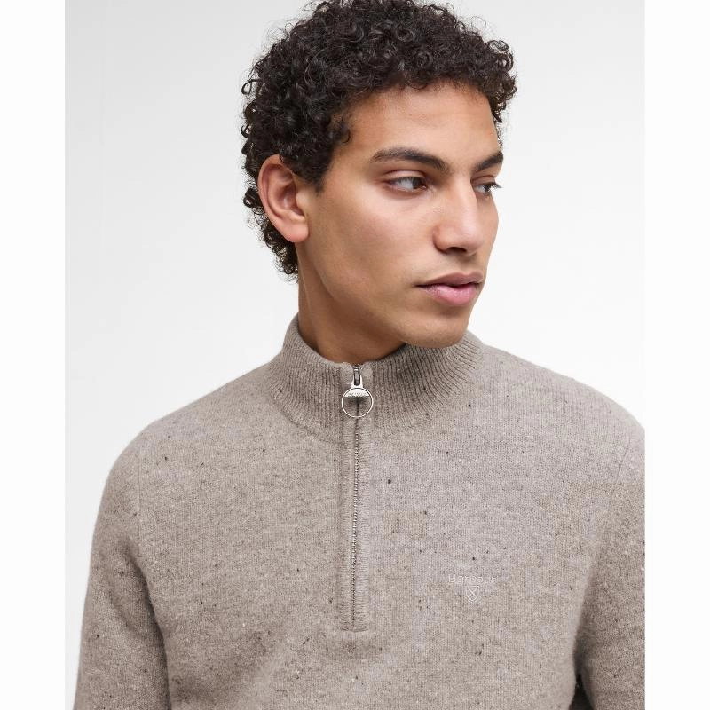 Best Seller Discount Limited Stock Alert Barbour Tainsbury Mens 1/4 Zip Jumper - Stone
