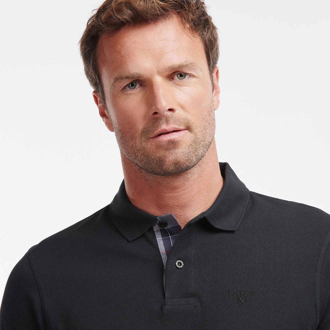 Barbour Essential L/S Polo Shirt Black Hot Sale Frenzy Flash Discount Today
