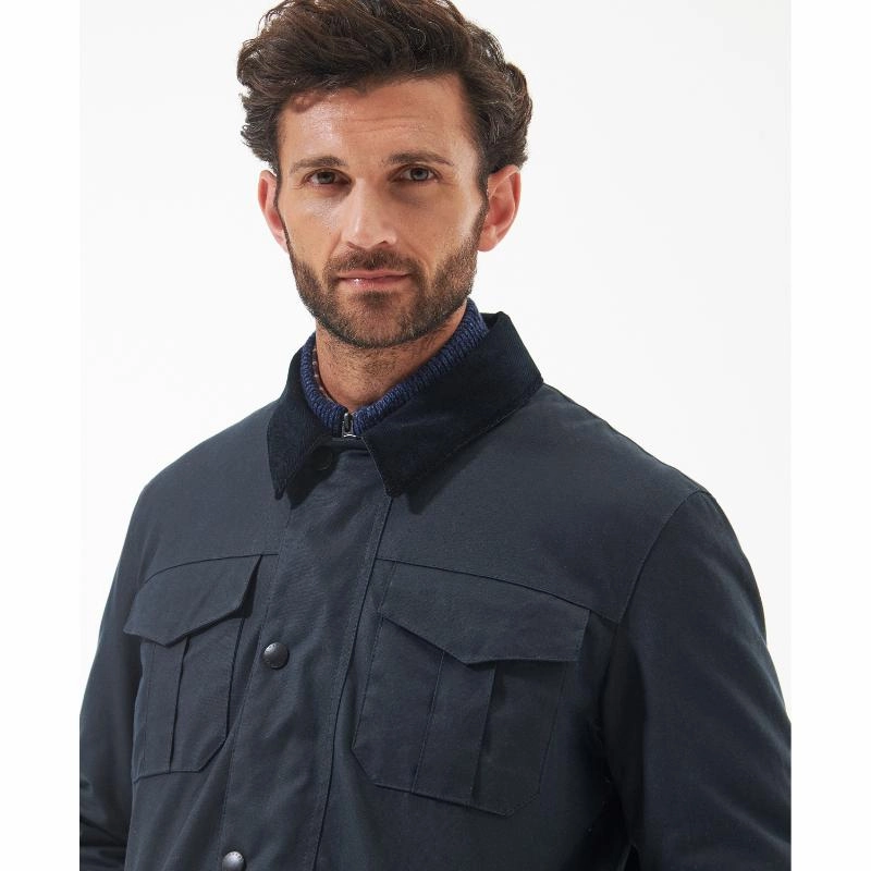 Barbour Spen Mens Wax Jacket - Navy Surprise Offer Now Dont Miss This Steal