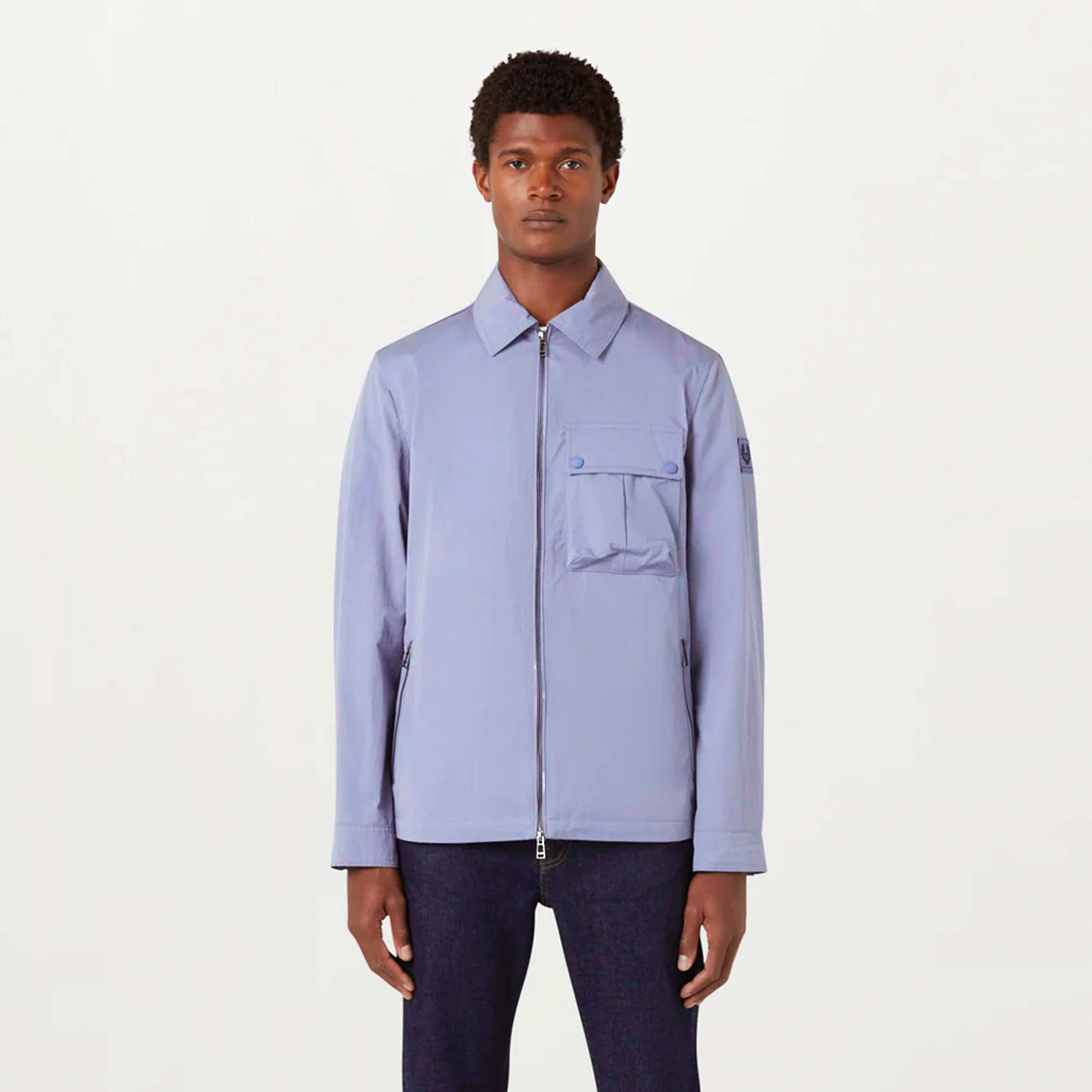 Belstaff Drome Overshirt Pale Heather Shop Smart Save