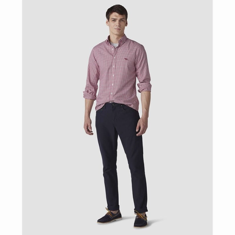 Rodd & Gunn Gunn Check Oxford Mens Sports Fit Shirt - Claret Best Seller Deal Best Price Today