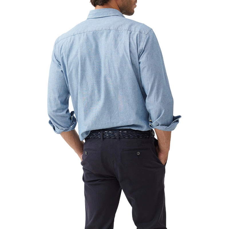 Rodd & Gunn Kirklands Mens Shirt - Chambray Sweet Deal Inside EndofWeek Deals