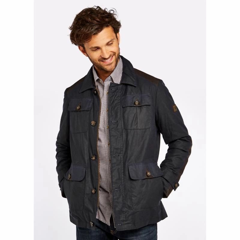 Grab Save Today Dubarry Broadford Mens Waxed Primaloft Jacket - Navy
