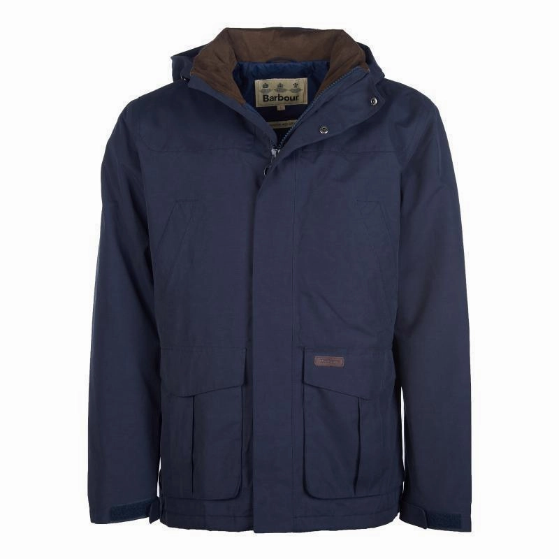 Grab the Deal Now Today Only Special Barbour Brockstone Mens Waterproof Jacket - Navy