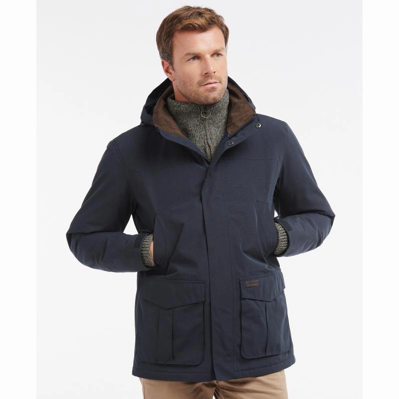 Barbour Brockstone Mens Waterproof Jacket - Navy Today Only Special Dont Miss These Savings