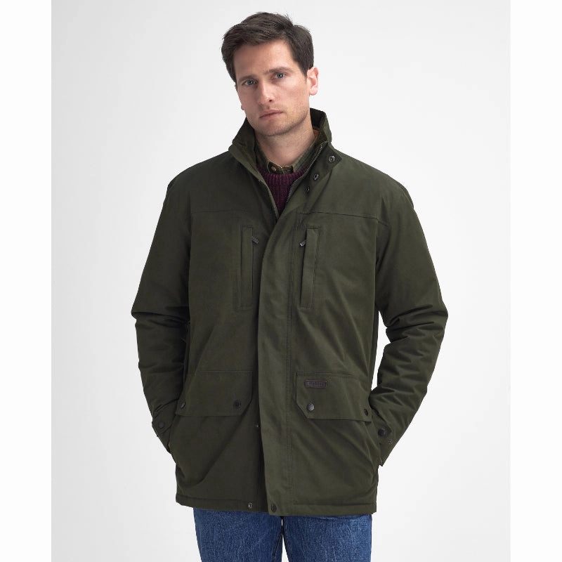 Barbour Cranston Mens Waterproof Jacket - Olive Grab the Deal Now