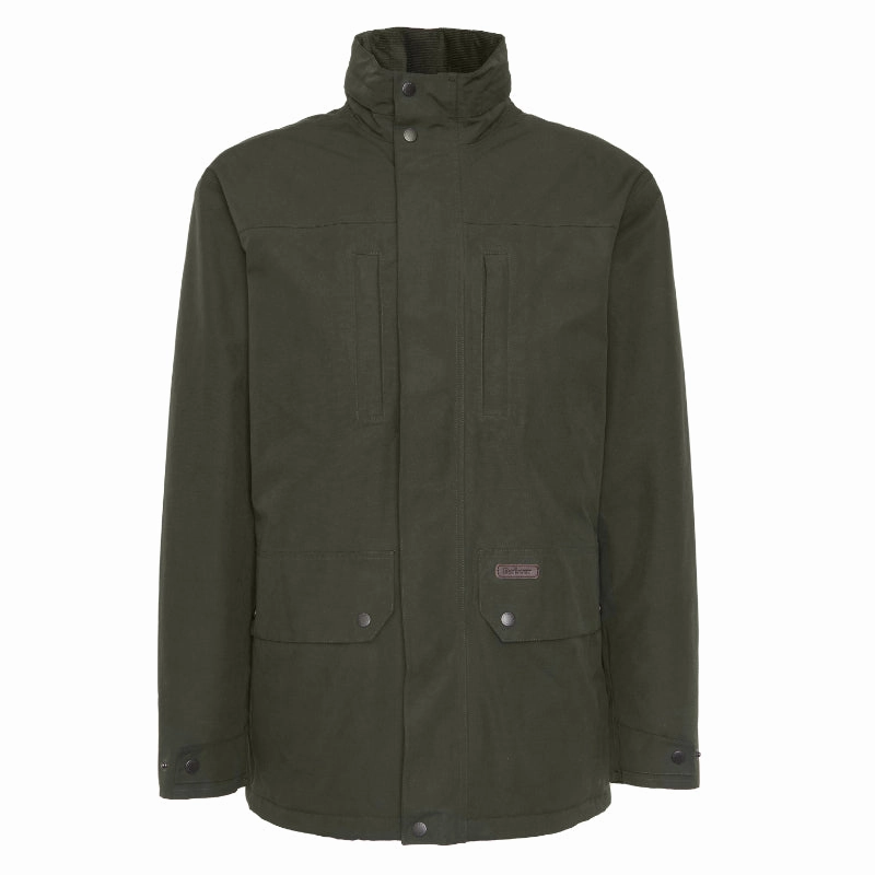 Barbour Cranston Mens Waterproof Jacket - Olive Sweet Deal Inside