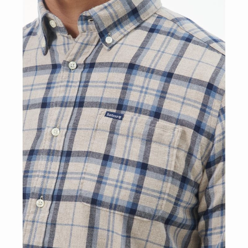 Flash Deal Alert Limited Time Offer Barbour Deerpark Tailored Fit Mens Shirt - Ecru