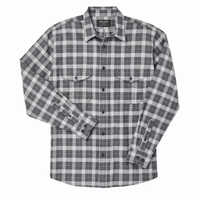 Filson Lightweight Alaskan Guide Shirt Heather Grey Plaid Clearance Blowout Shop Grab Savings
