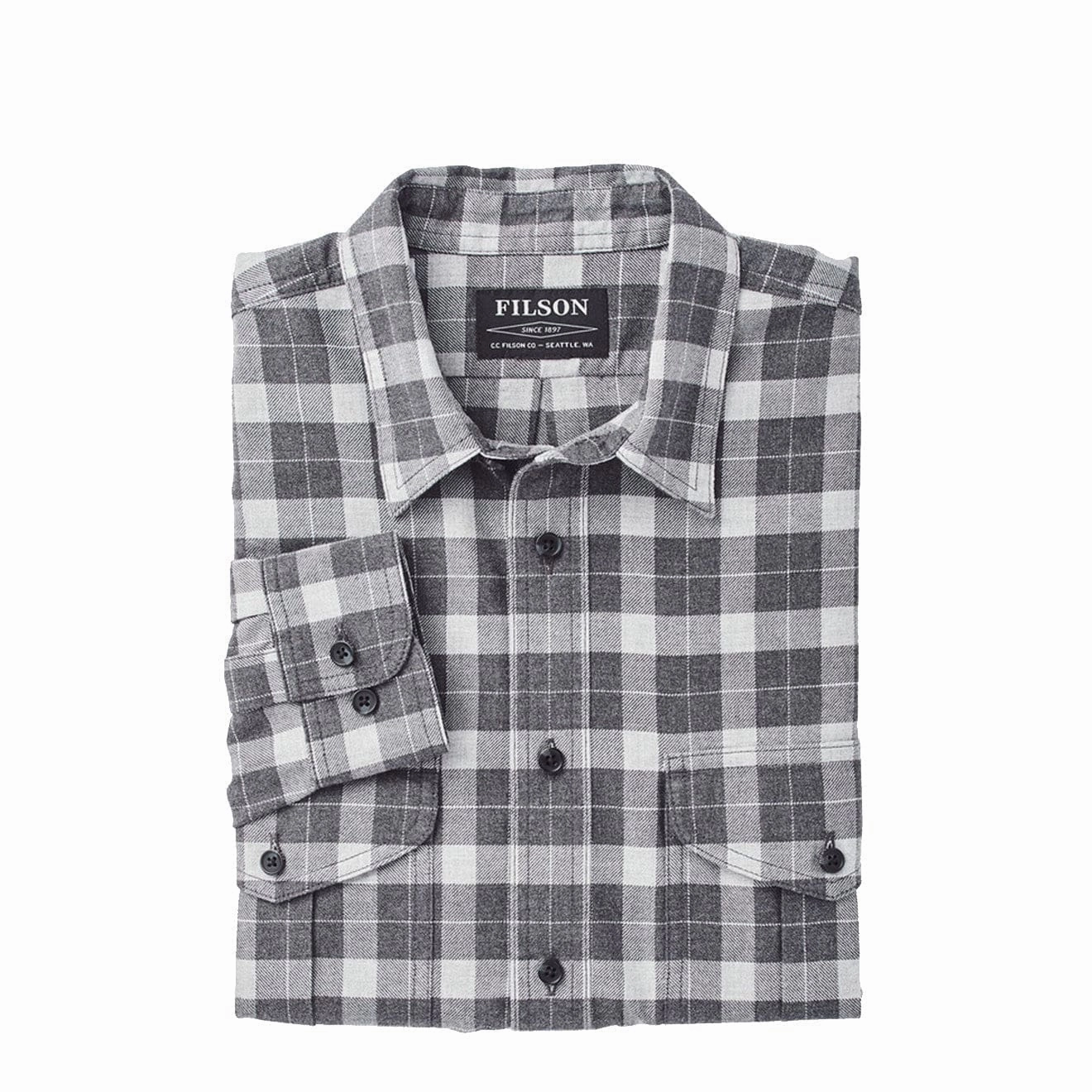 Flash Deal Today Grab It Before Gone Filson Lightweight Alaskan Guide Shirt Heather Grey Plaid