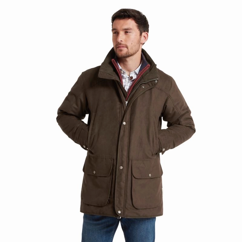 Dont Miss Out Schoffel Oundle Venturi Mens Waterproof Country Coat - Coffee Bean