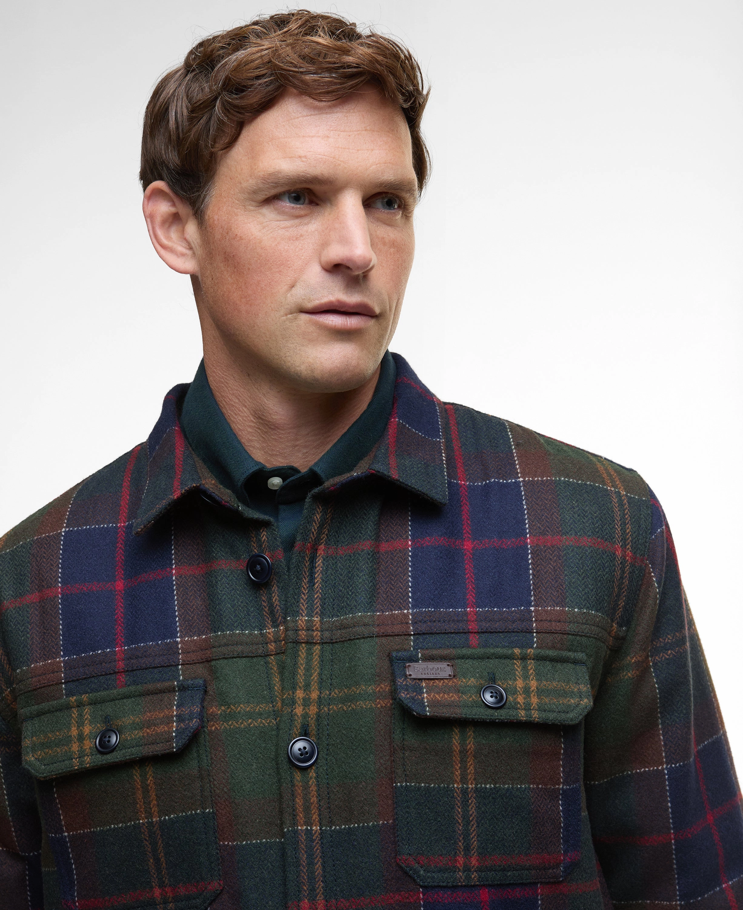 Barbour Willberry Regular Brushed Check Mens Overshirt - Classic Tartan Today Only Discount