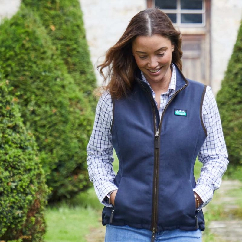 Ridgeline Monarch Ladies Knitted Gilet - Navy Clearance Alert Now