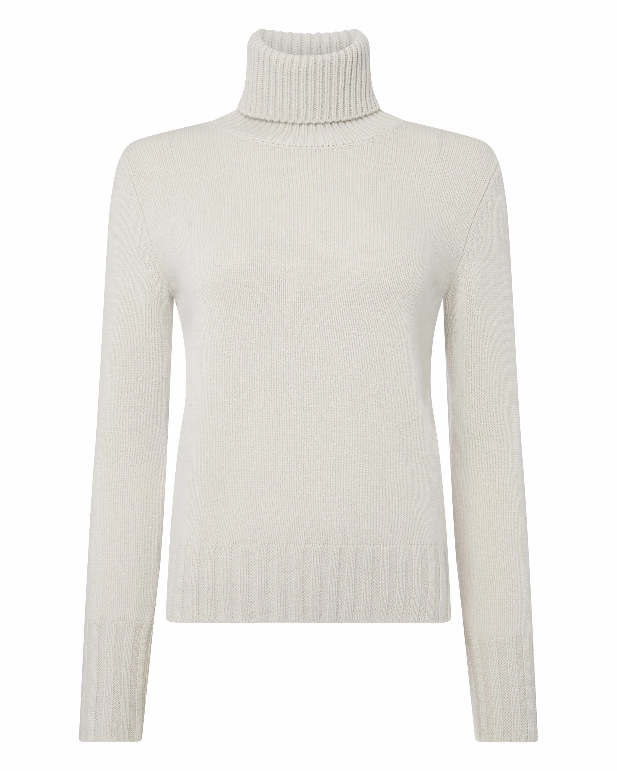 Weekend Flash Offer Special Online Offer Women'S Hazel Chunky Roll Neck Cashmere Jumper Snow Grey