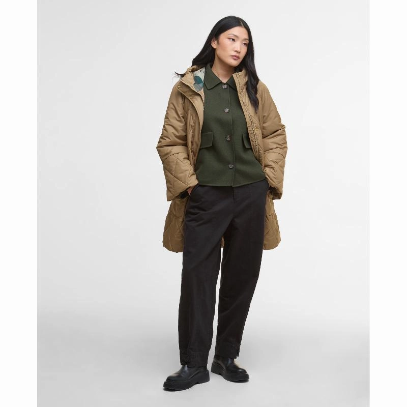 MustHave Items Barbour Elspeth Ladies Quilted Jacket - Military Brown/Ancient Tartan