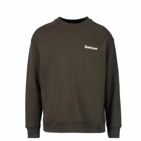 Instant Deal Today Best Price Online Barbour Brushed Nicholas Os Crew Neck Sweatshirt Sage
