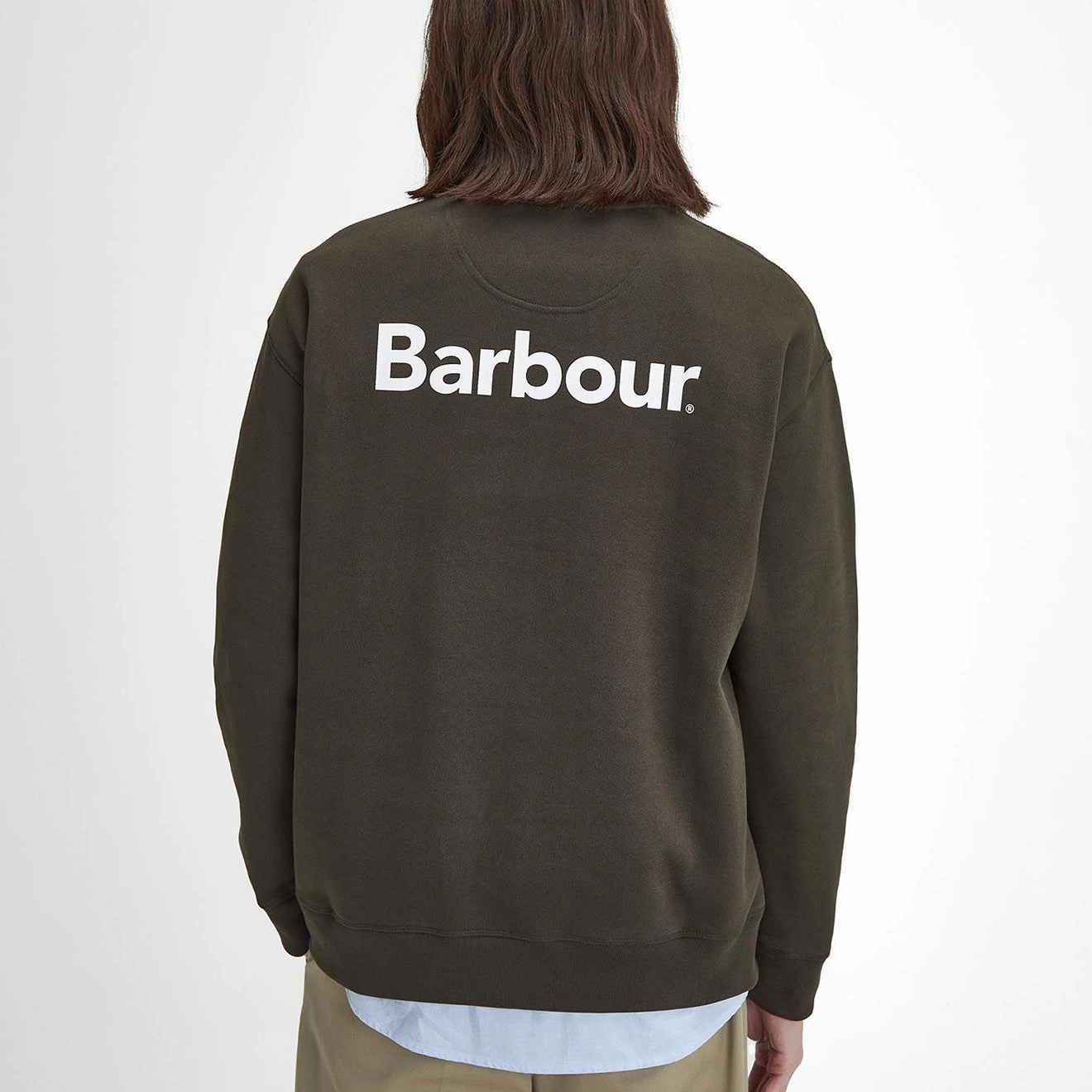 Trending Now Discount Barbour Brushed Nicholas Os Crew Neck Sweatshirt Sage
