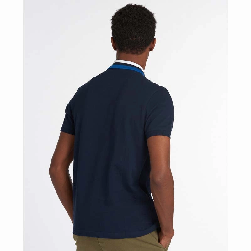 Save Today Only Todays Steal Barbour Hawkeswater Tipped Mens Polo Shirt - Navy