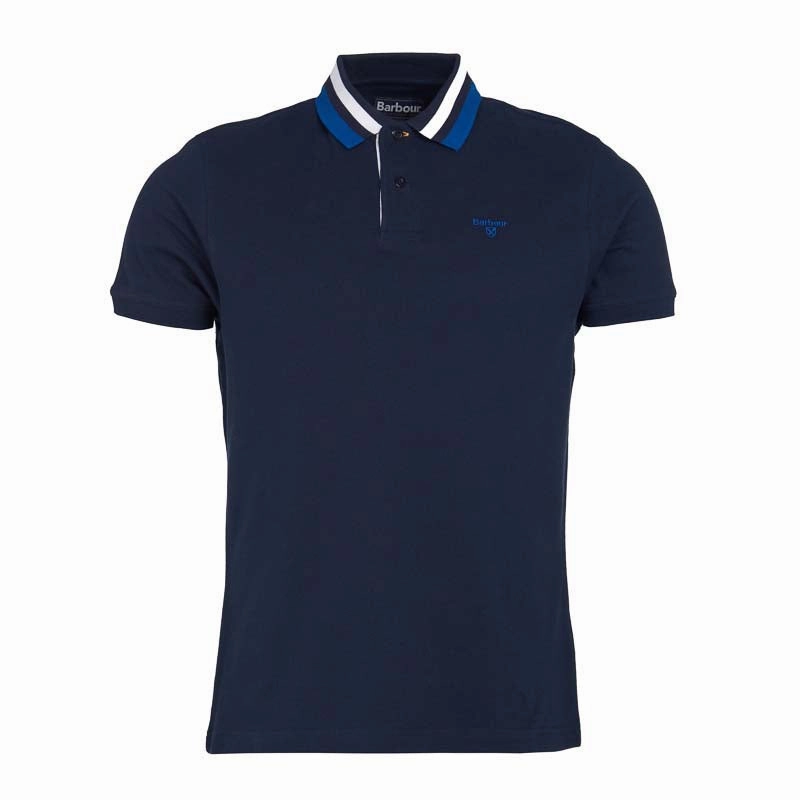 Hot Sale Today Shop Grab Now Barbour Hawkeswater Tipped Mens Polo Shirt - Navy