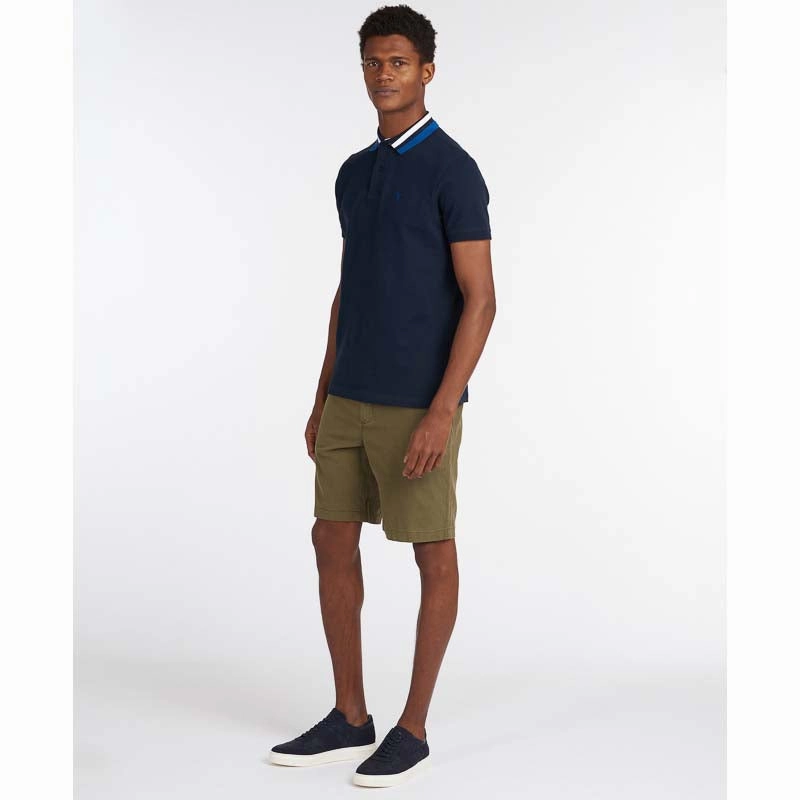 Barbour Hawkeswater Tipped Mens Polo Shirt - Navy Big Savings Event Price Slash Today