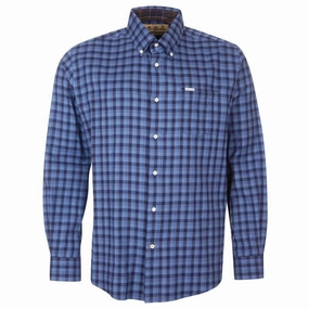 Barbour Lowfell Regular Fit Mens Shirt - Blue Exclusive Hot Pick